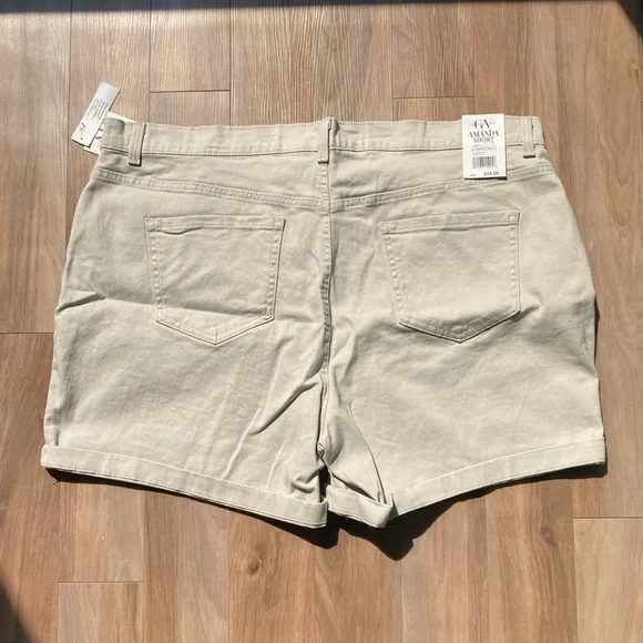 Gloria Vanderbilt Amanda shorts w slimming panel flex denim short 20W - Picture 15 of 17